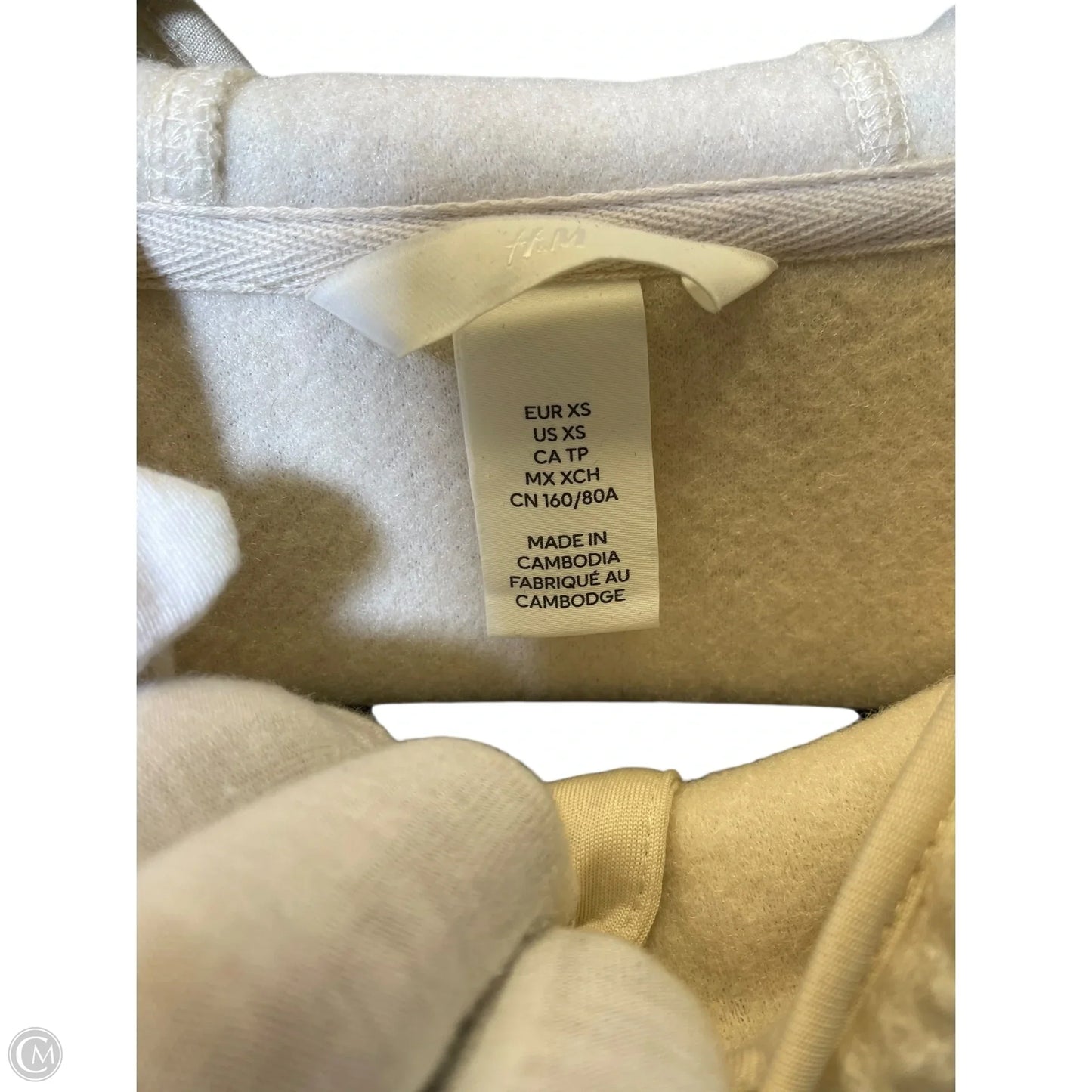 Jacket Faux Fur & Sherpa By H&m In Cream, Size: Xs