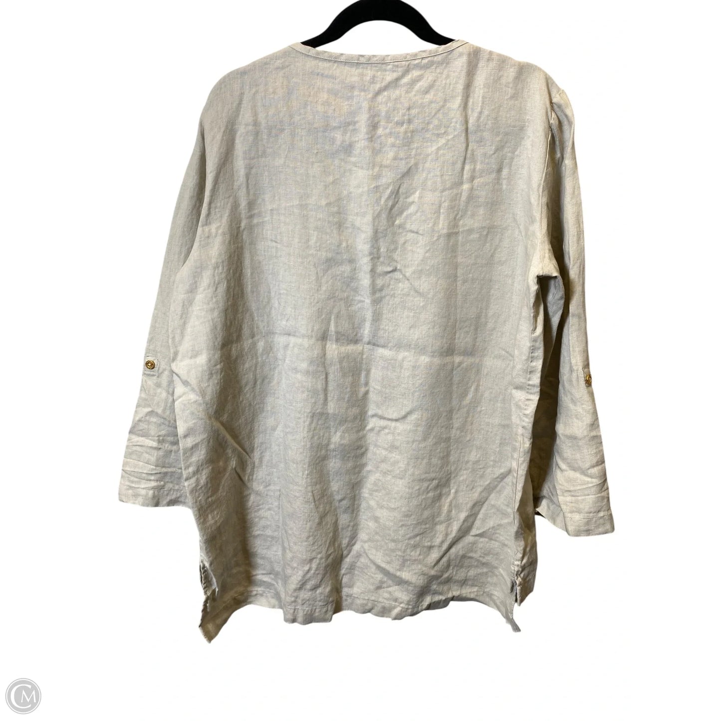 Top Long Sleeve By Ellen Tracy In Beige, Size: Xl
