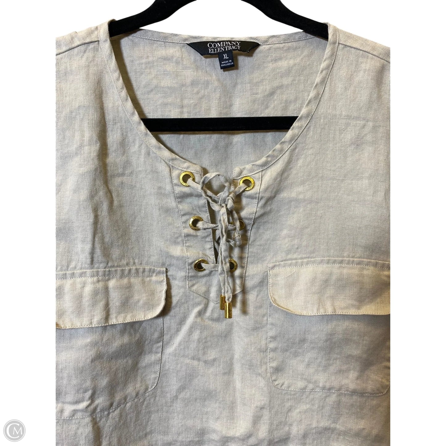 Top Long Sleeve By Ellen Tracy In Beige, Size: Xl