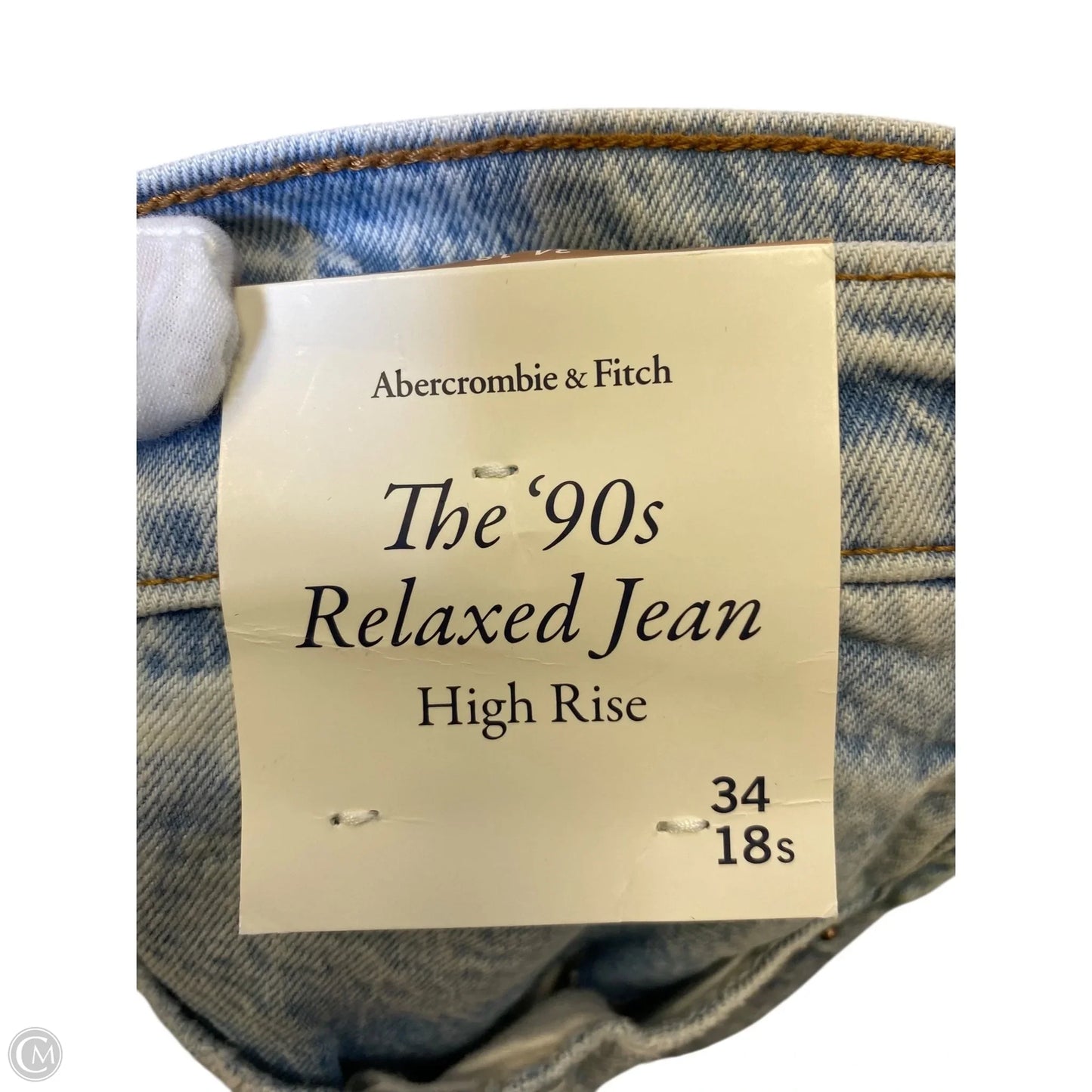Jeans Straight By Abercrombie And Fitch In Blue Denim, Size: 18