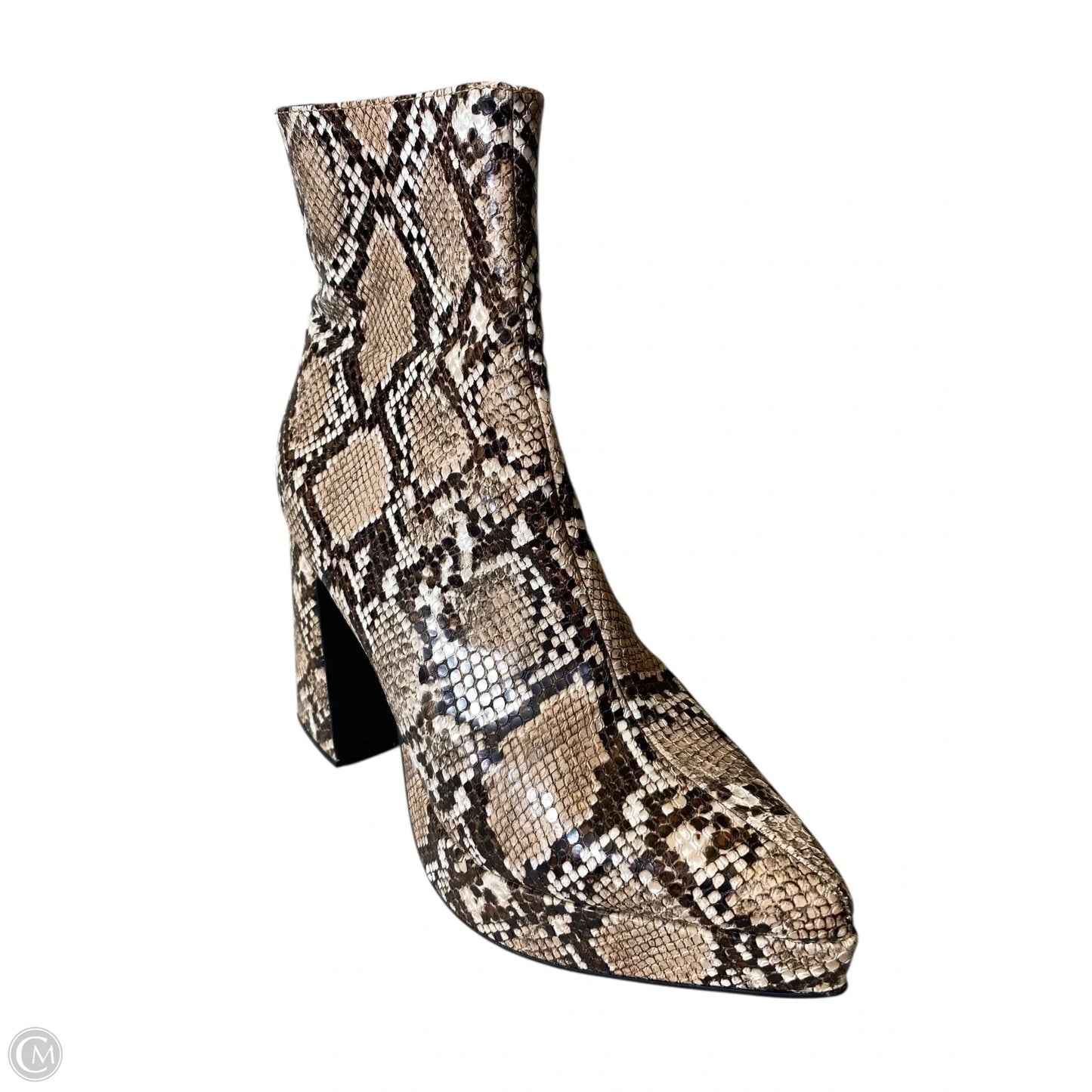 Boots Ankle Heels By Jeffrey Campbell In Snakeskin Print, Size: 8.5