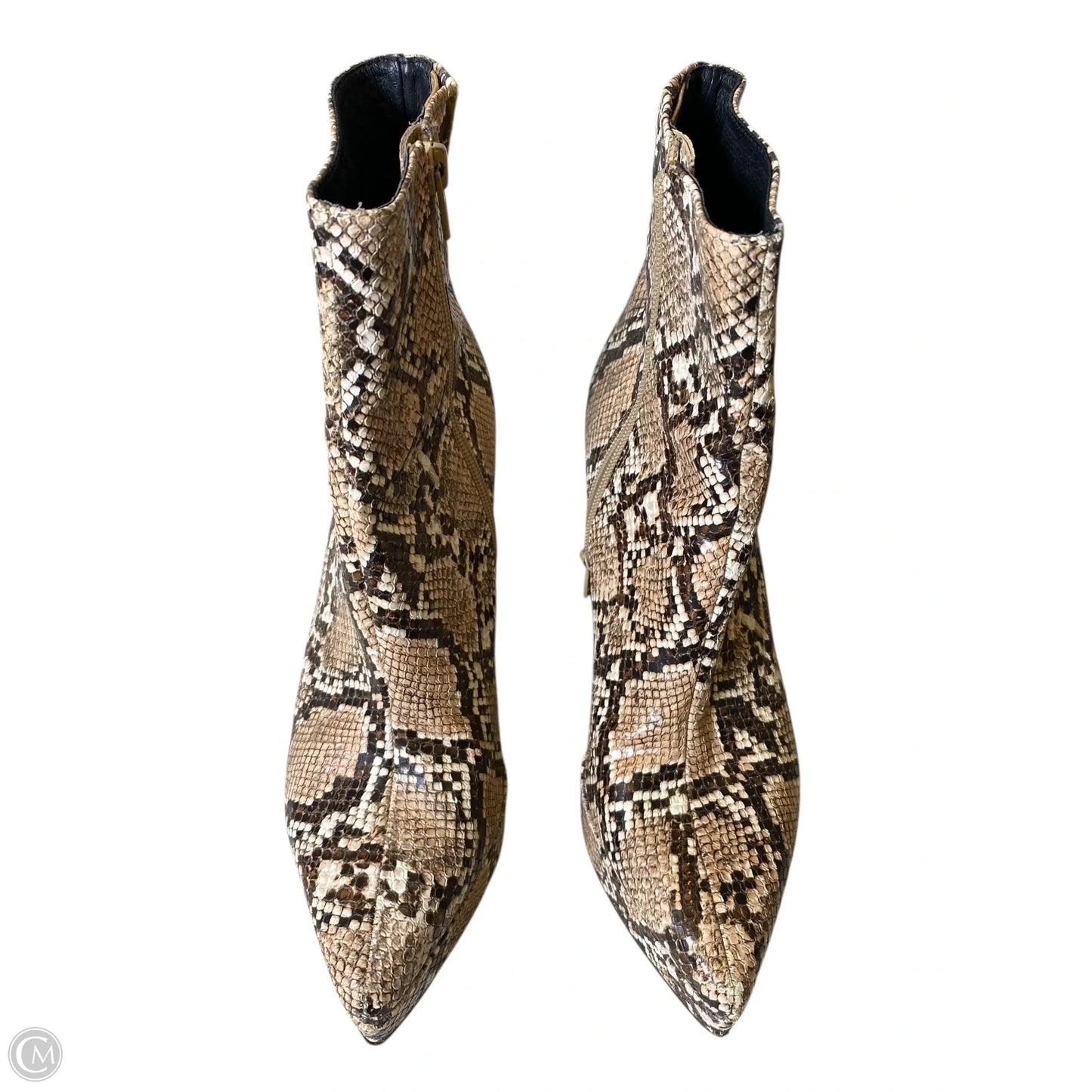 Boots Ankle Heels By Jeffrey Campbell In Snakeskin Print, Size: 8.5