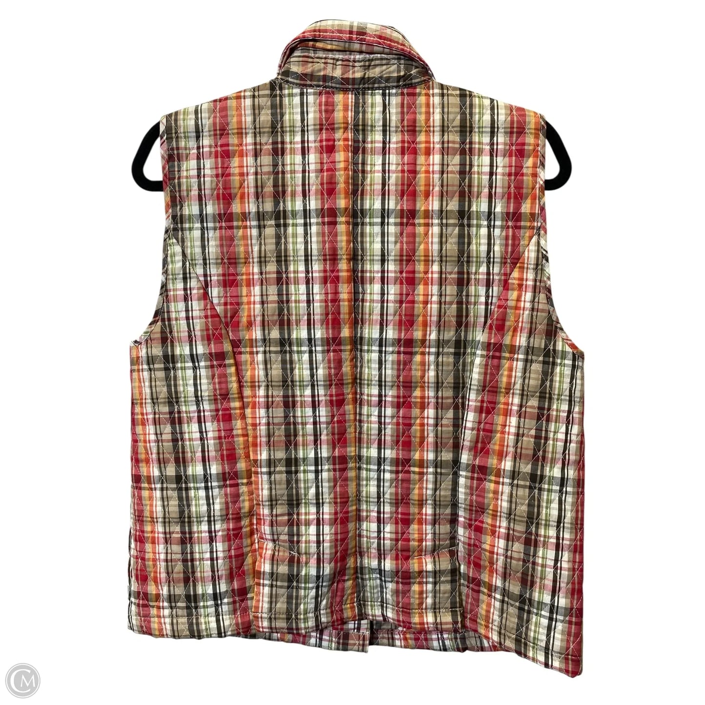 Vest Puffer & Quilted By Clothes Mentor In Plaid Pattern, Size: M