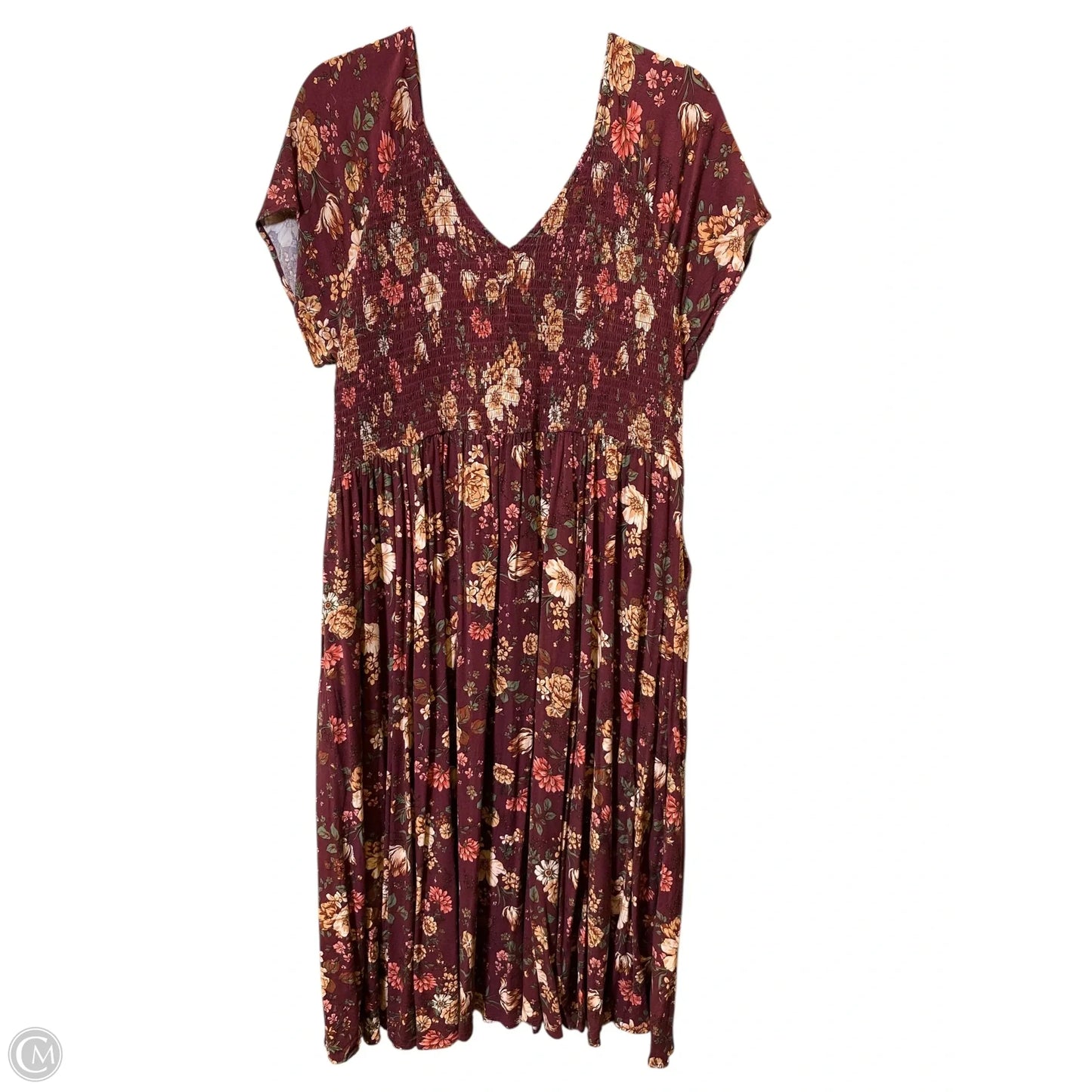 Dress Casual Midi By Torrid In Floral Print, Size: 3x