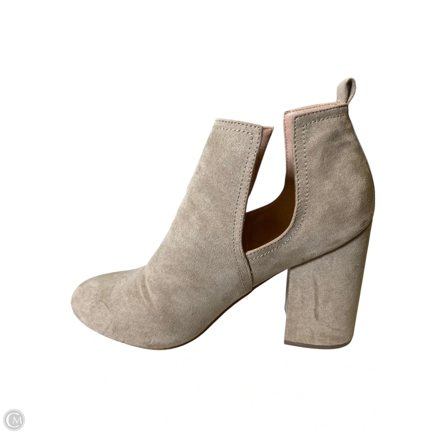 Boots Ankle Heels By Madden Nyc In Beige, Size: 10