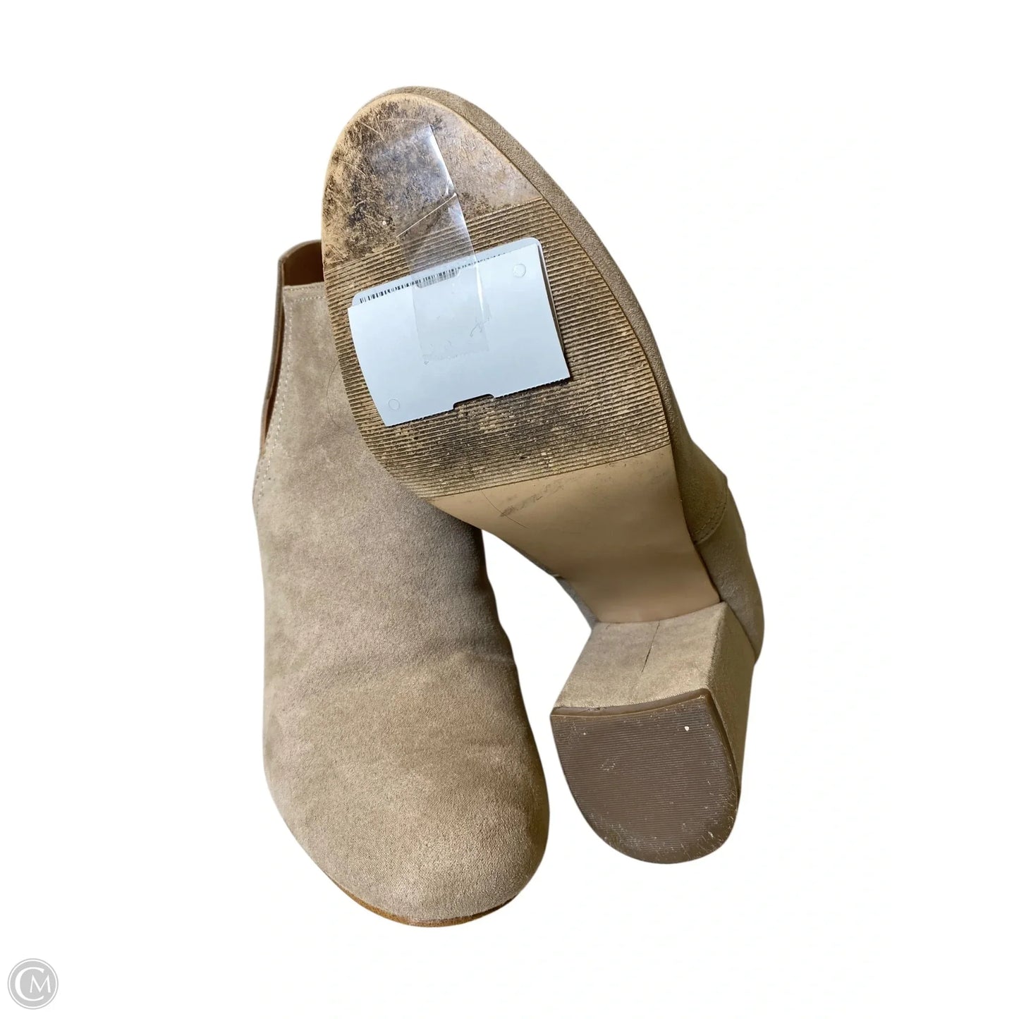 Boots Ankle Heels By Madden Nyc In Beige, Size: 10