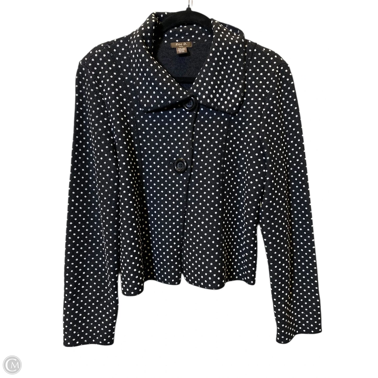 Jacket Fleece By Clothes Mentor In Polkadot Pattern, Size: M