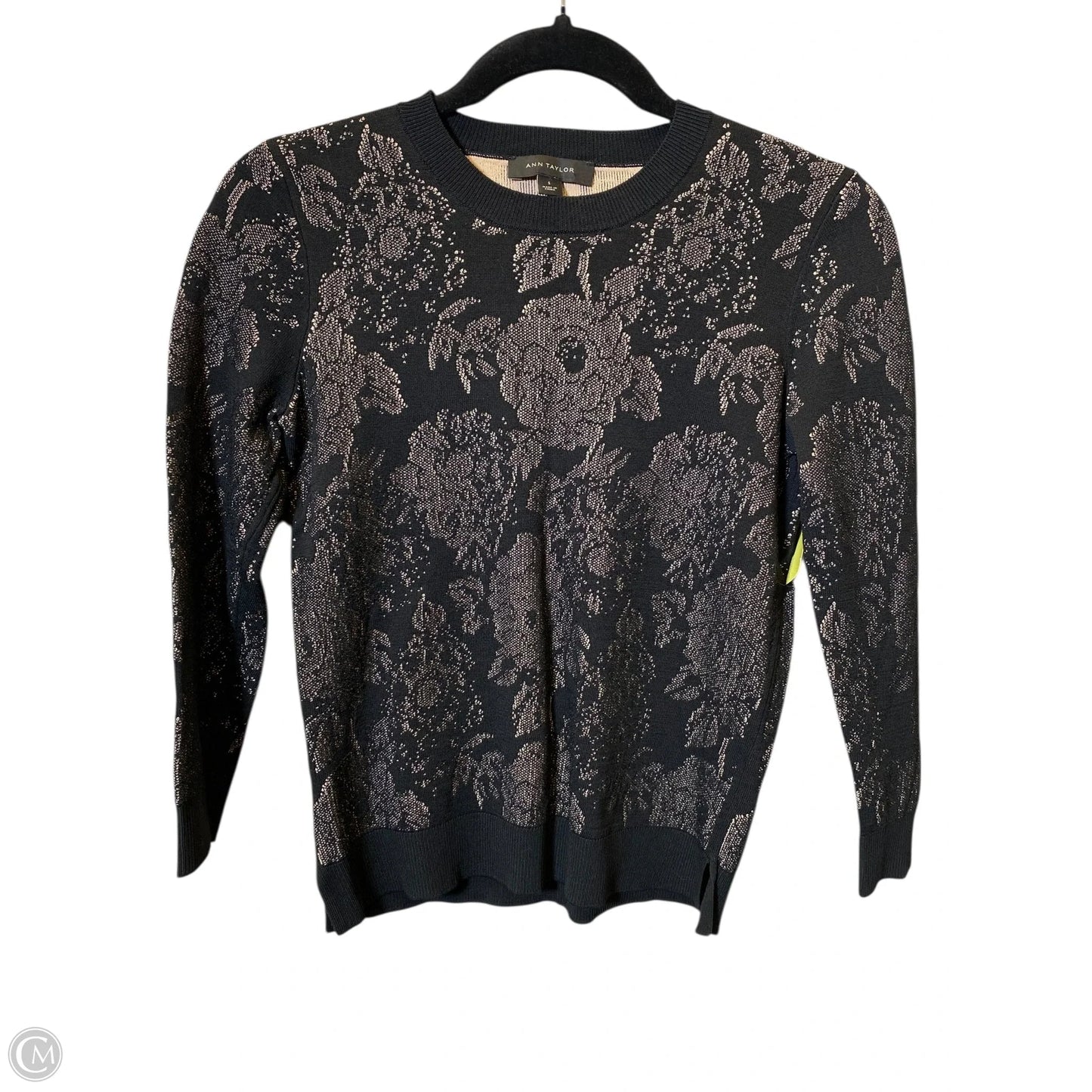 Sweater By Ann Taylor In Black & Cream, Size: S