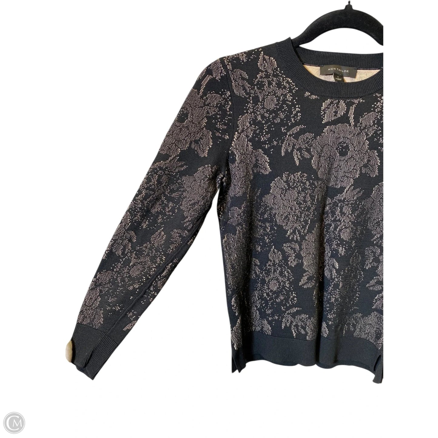 Sweater By Ann Taylor In Black & Cream, Size: S