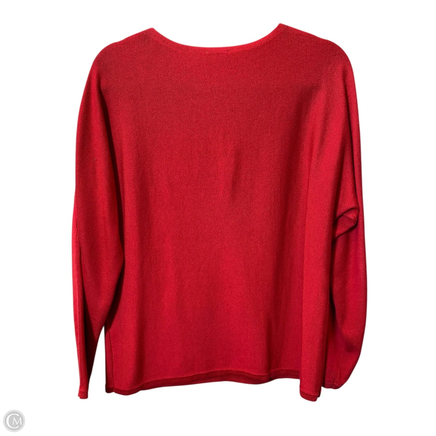 Top Long Sleeve By Chicos In Black & Red, Size: M