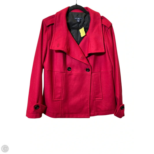 Coat Trench Coat By Gap In Red, Size: Xl