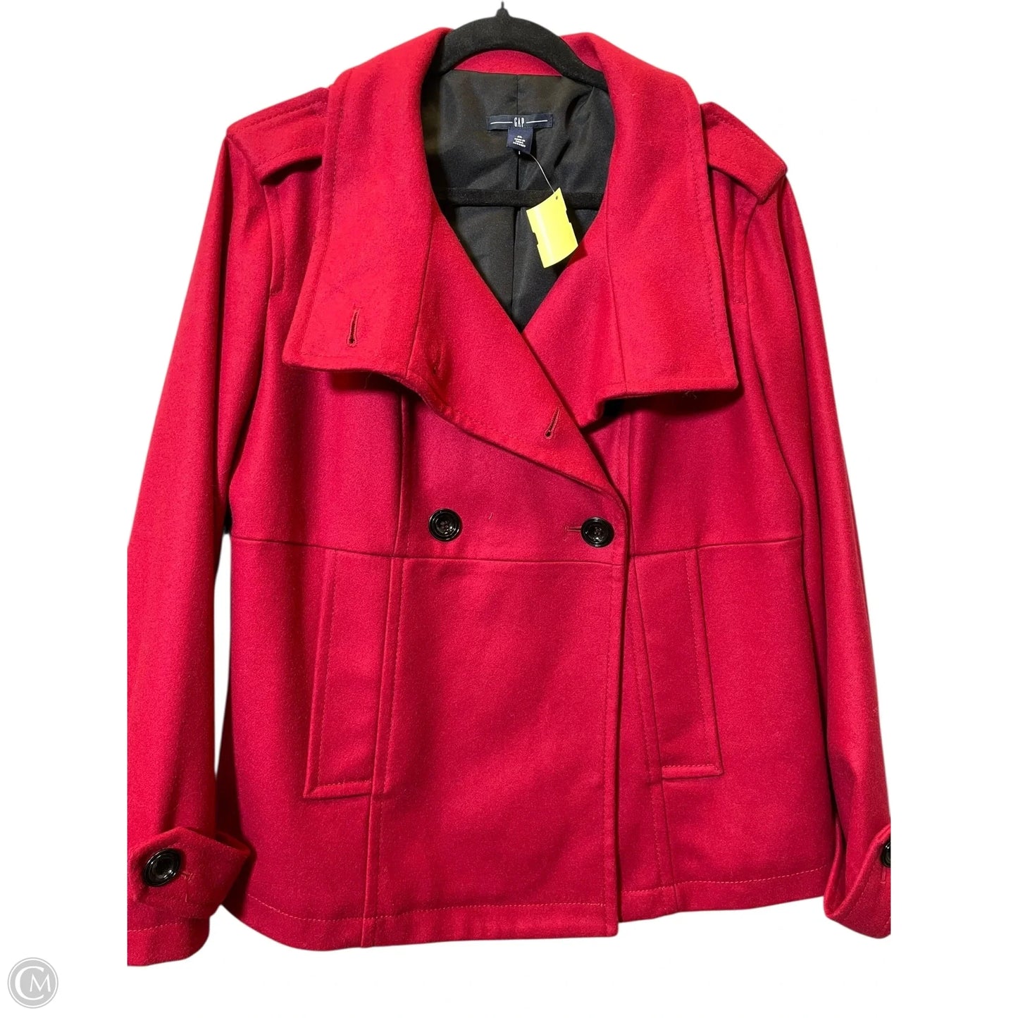 Coat Trench Coat By Gap In Red, Size: Xl