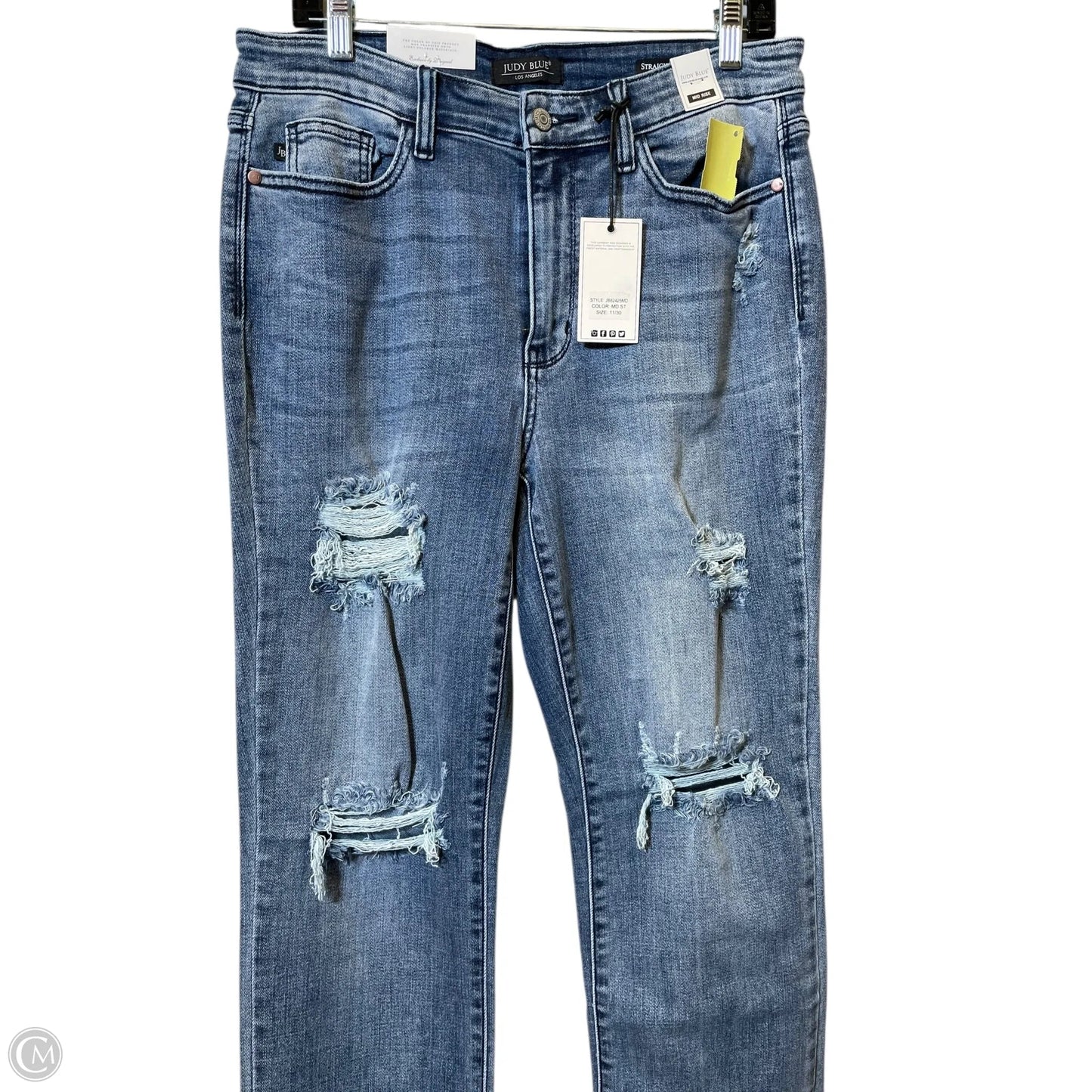 Jeans Straight By Judy Blue In Blue Denim, Size: 10