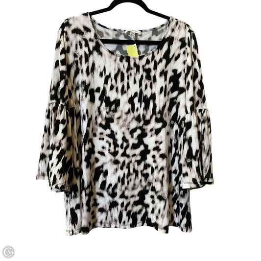 Top Long Sleeve By Calvin Klein In Multi-colored, Size: Xl