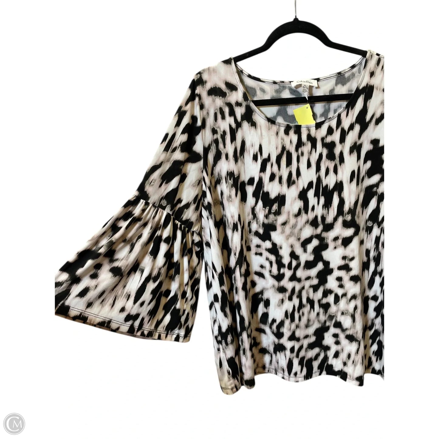 Top Long Sleeve By Calvin Klein In Multi-colored, Size: Xl