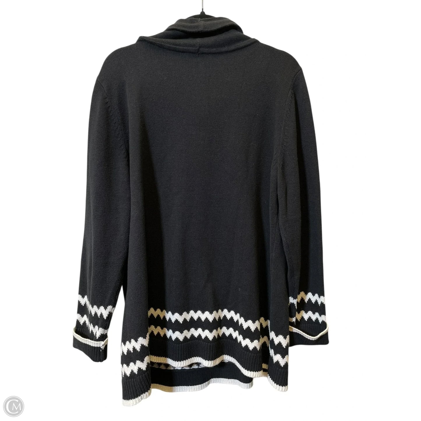 Sweatshirt Collar By Clothes Mentor In Black & White, Size: Xl