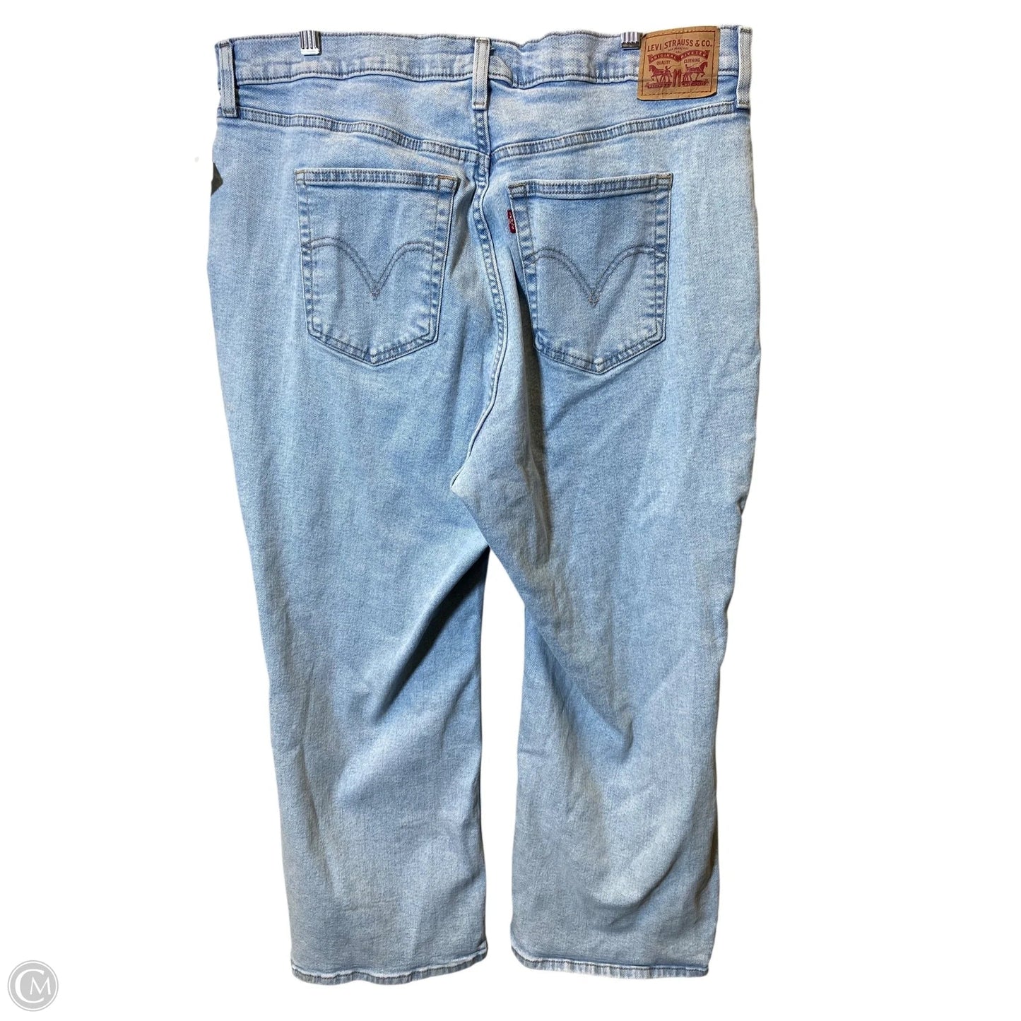 Jeans Cropped By Levis In Blue Denim, Size: 16