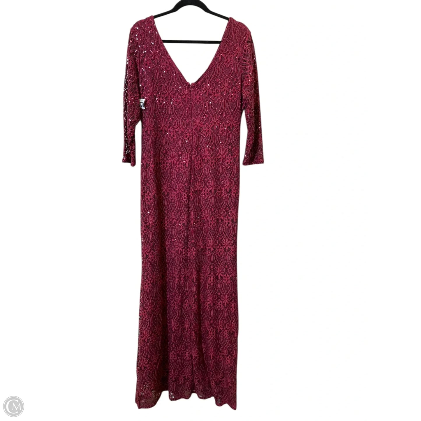 Dress Party Long By Clothes Mentor In Maroon, Size: 16