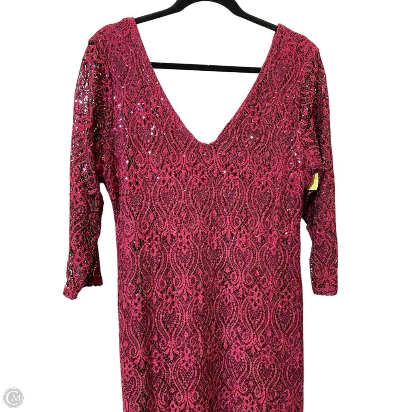 Dress Party Long By Clothes Mentor In Maroon, Size: 16