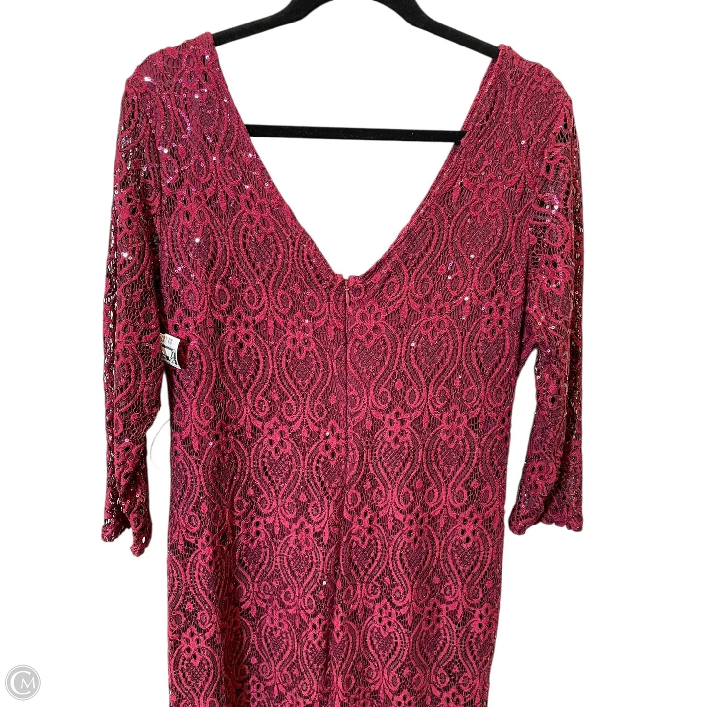 Dress Party Long By Clothes Mentor In Maroon, Size: 16