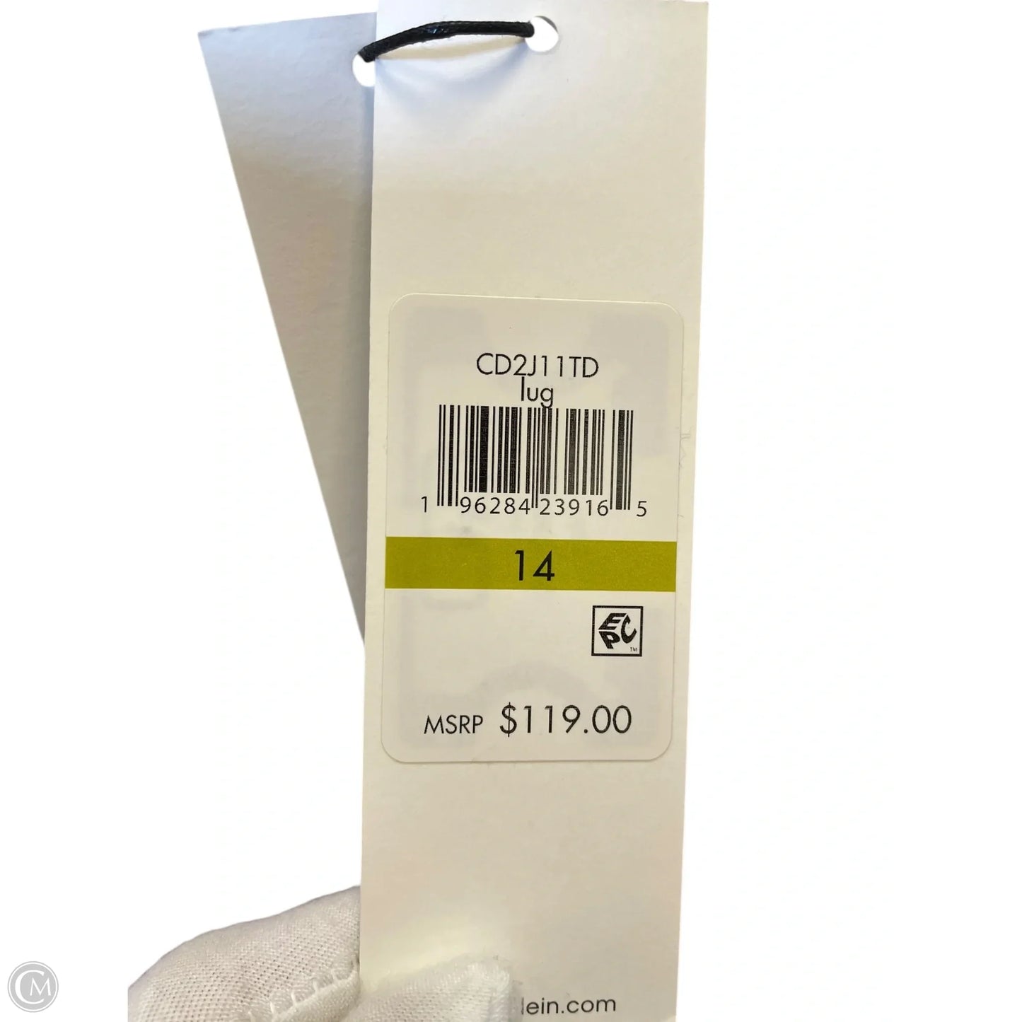 Dress Casual Midi By Calvin Klein In Beige, Size: L