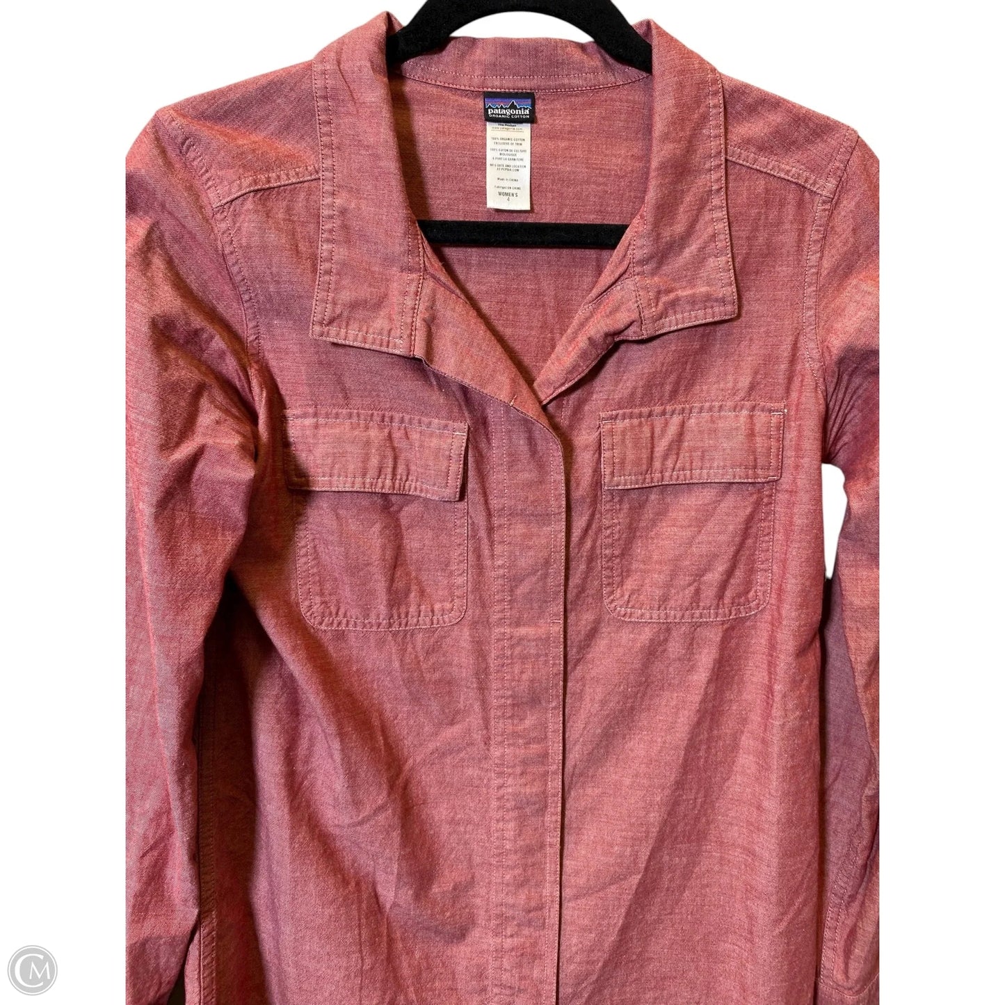 Blouse Long Sleeve By Patagonia In Red, Size: 4