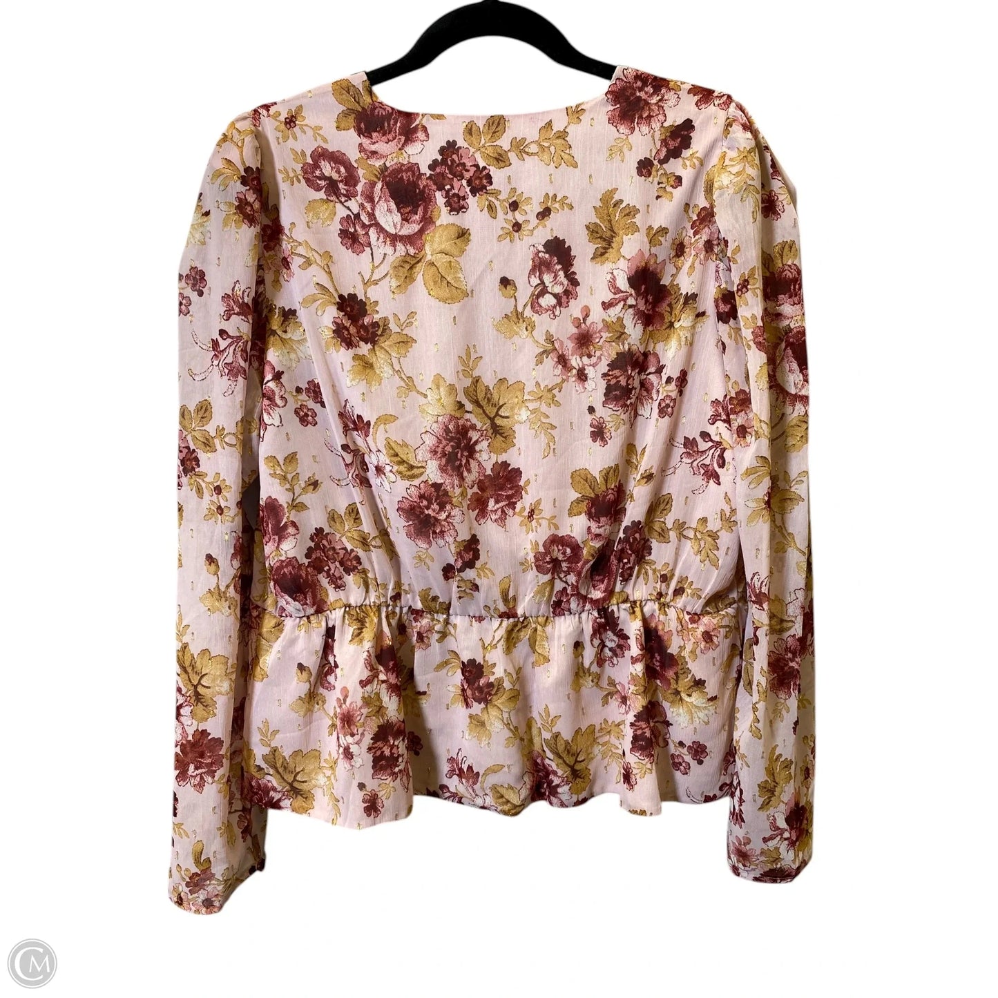 Blouse Long Sleeve By Express In Coral, Size: Xl