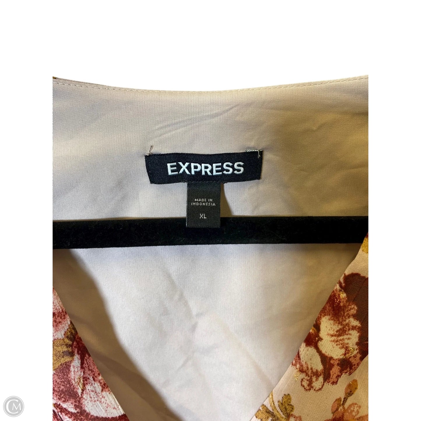 Blouse Long Sleeve By Express In Coral, Size: Xl