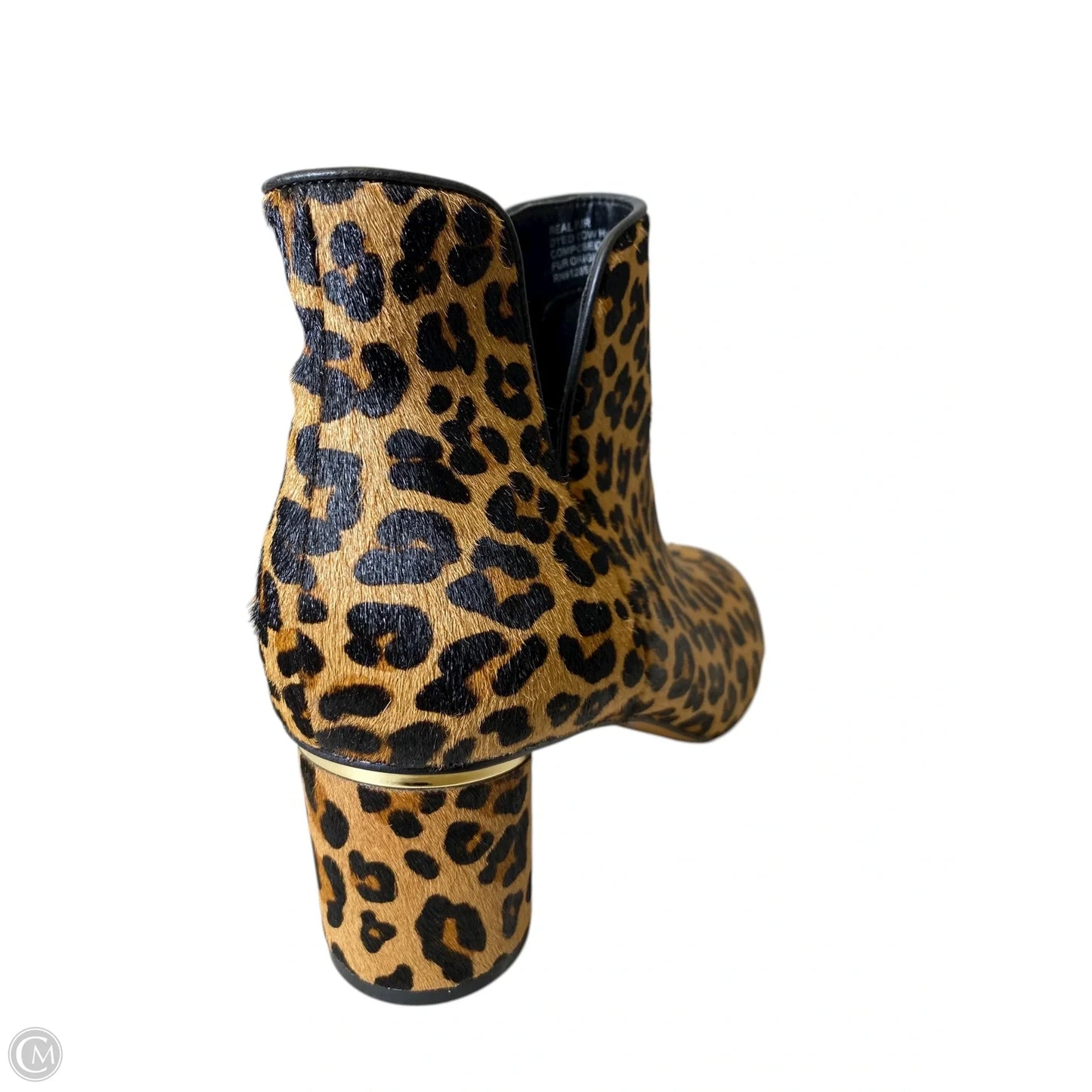 Boots Ankle Heels By Chicos In Animal Print, Size: 8