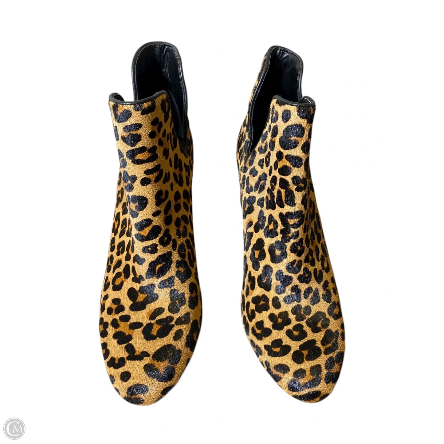 Boots Ankle Heels By Chicos In Animal Print, Size: 8