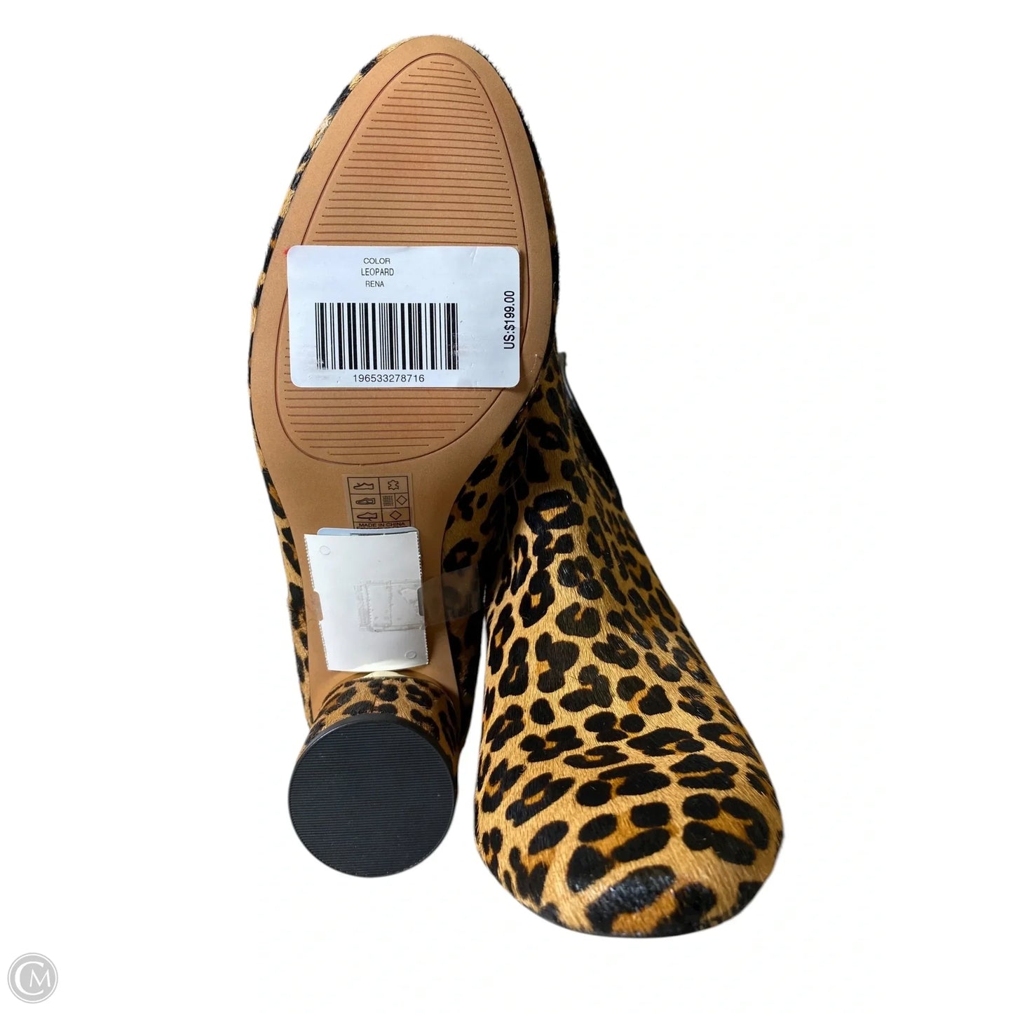 Boots Ankle Heels By Chicos In Animal Print, Size: 8