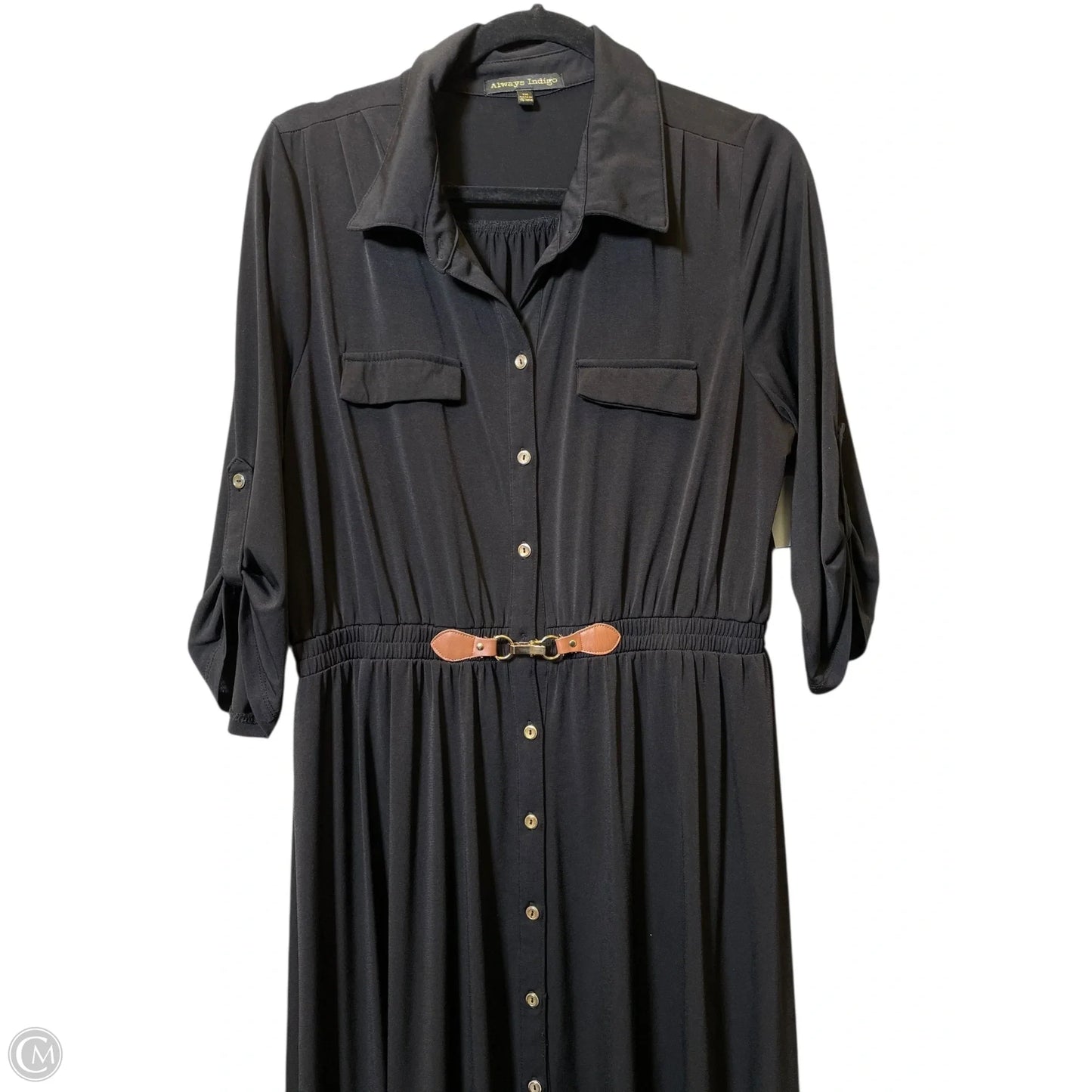 Dress Casual Maxi By Always Indigo In Black, Size: 1x