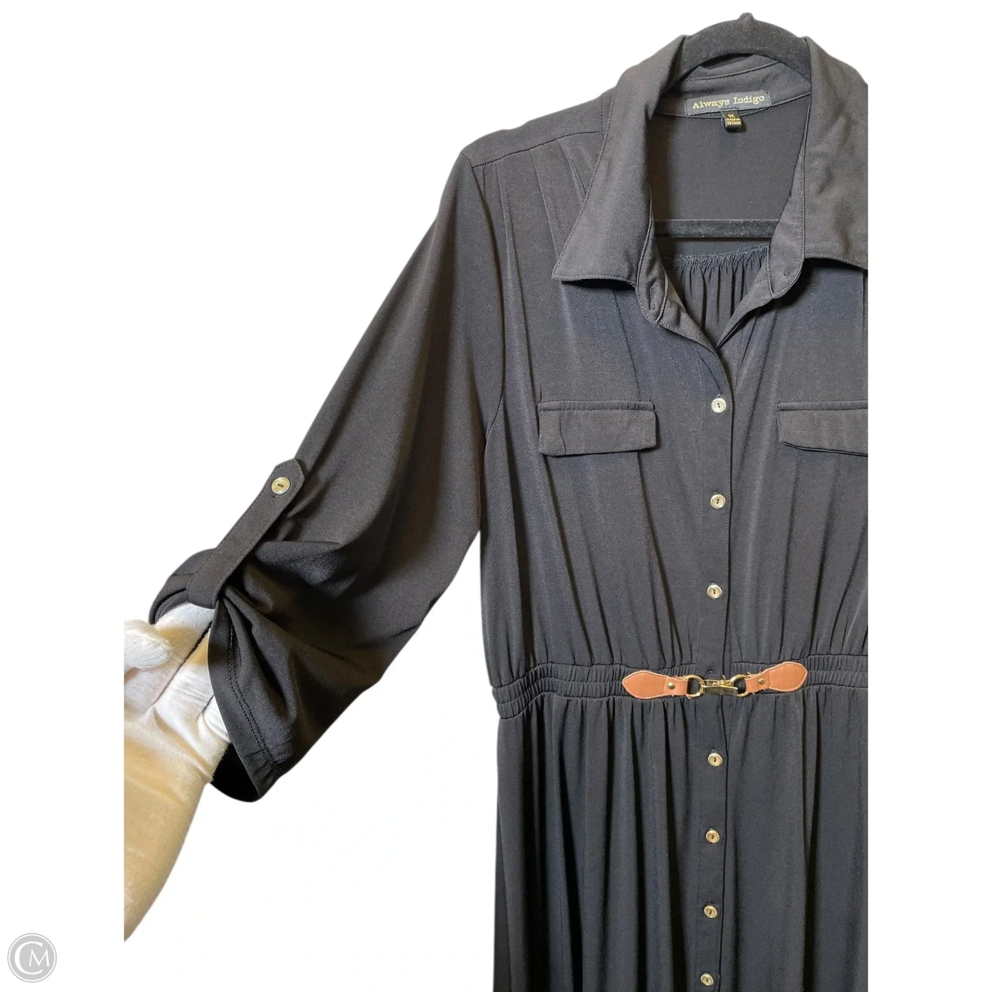 Dress Casual Maxi By Always Indigo In Black, Size: 1x