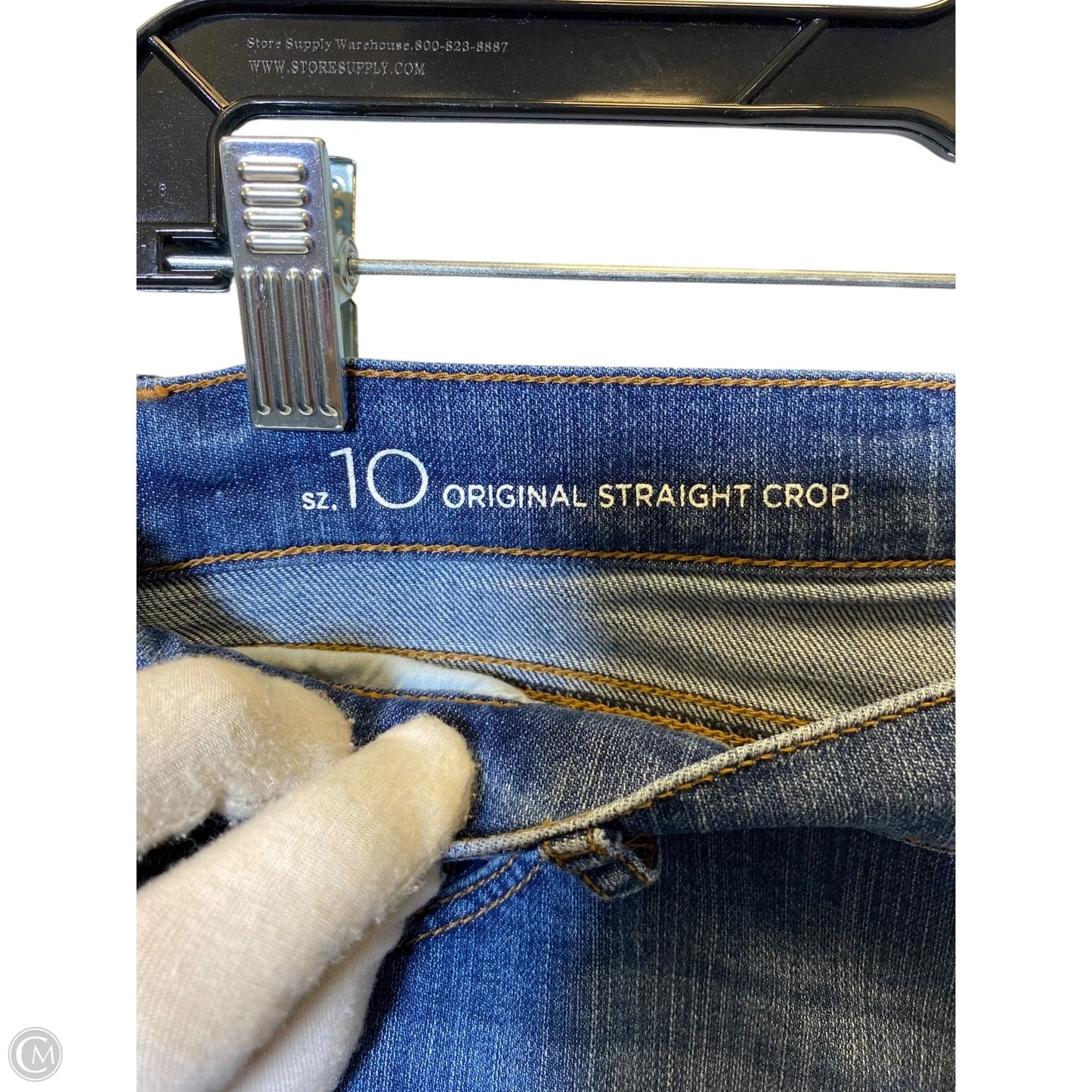 Jeans Cropped By Loft In Blue Denim, Size: 10