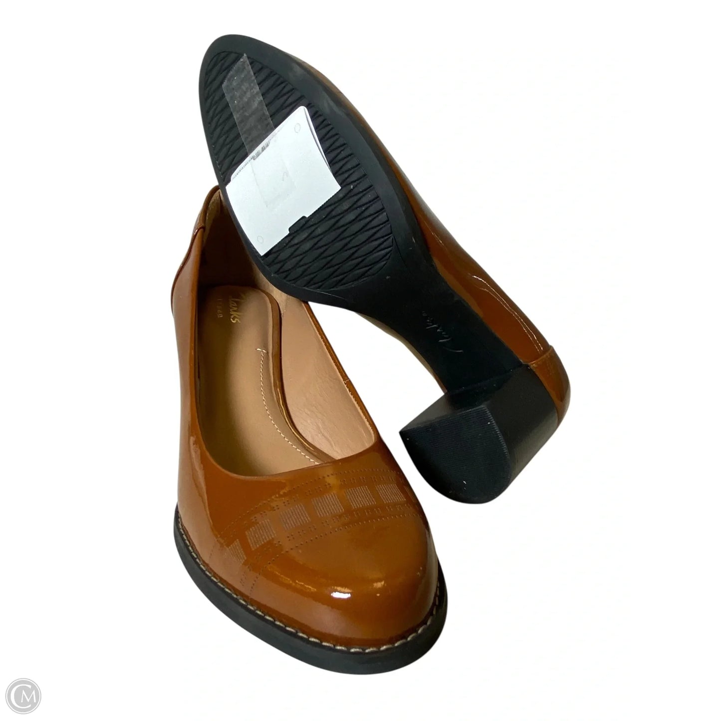 Shoes Heels Block By Clarks In Brown, Size: 6.5