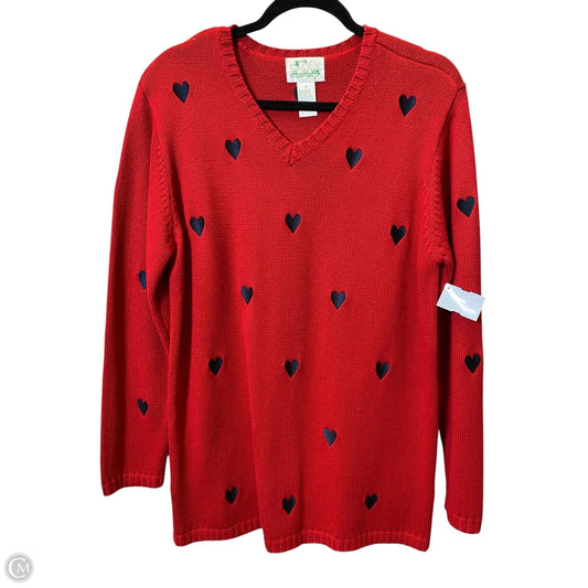 Sweater By Clothes Mentor In Red, Size: M