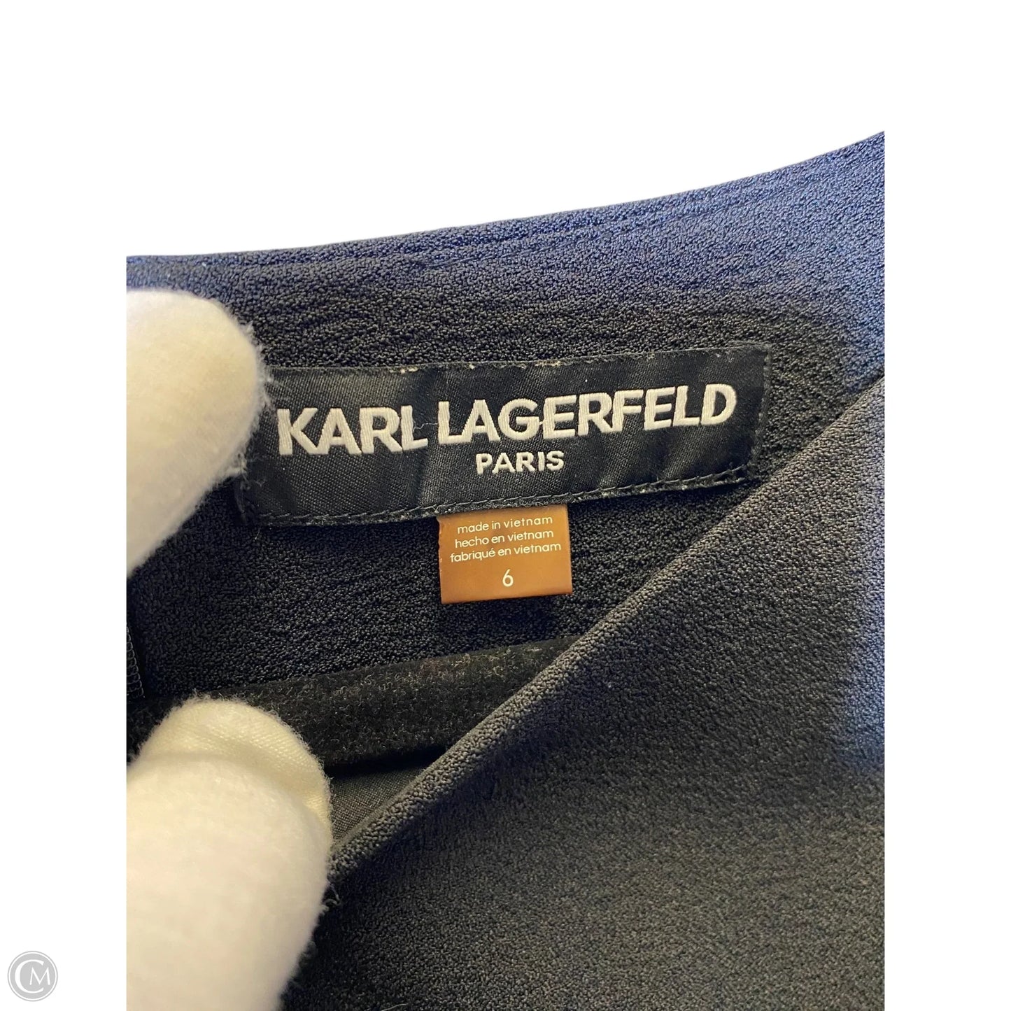 Dress Designer By Karl Lagerfeld In Black, Size: S