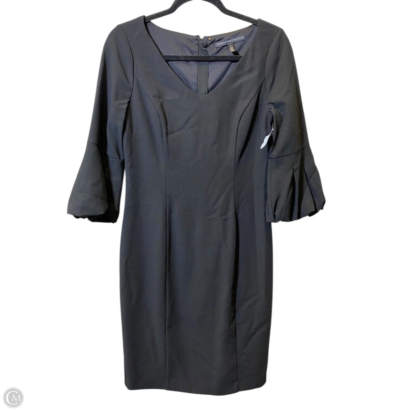 Dress Casual Midi By White House Black Market In Black, Size: S