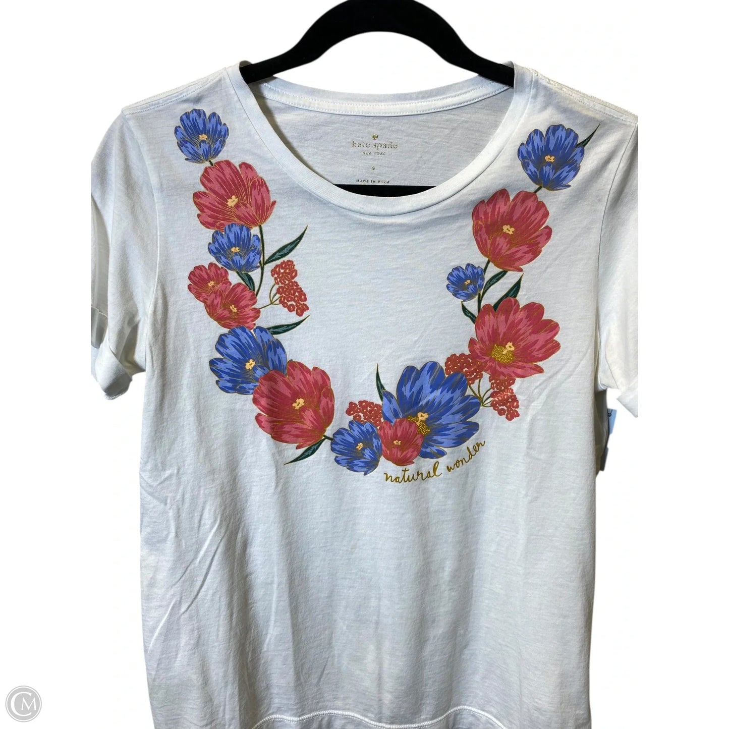 Top Short Sleeve Designer By Kate Spade In Multi-colored, Size: S