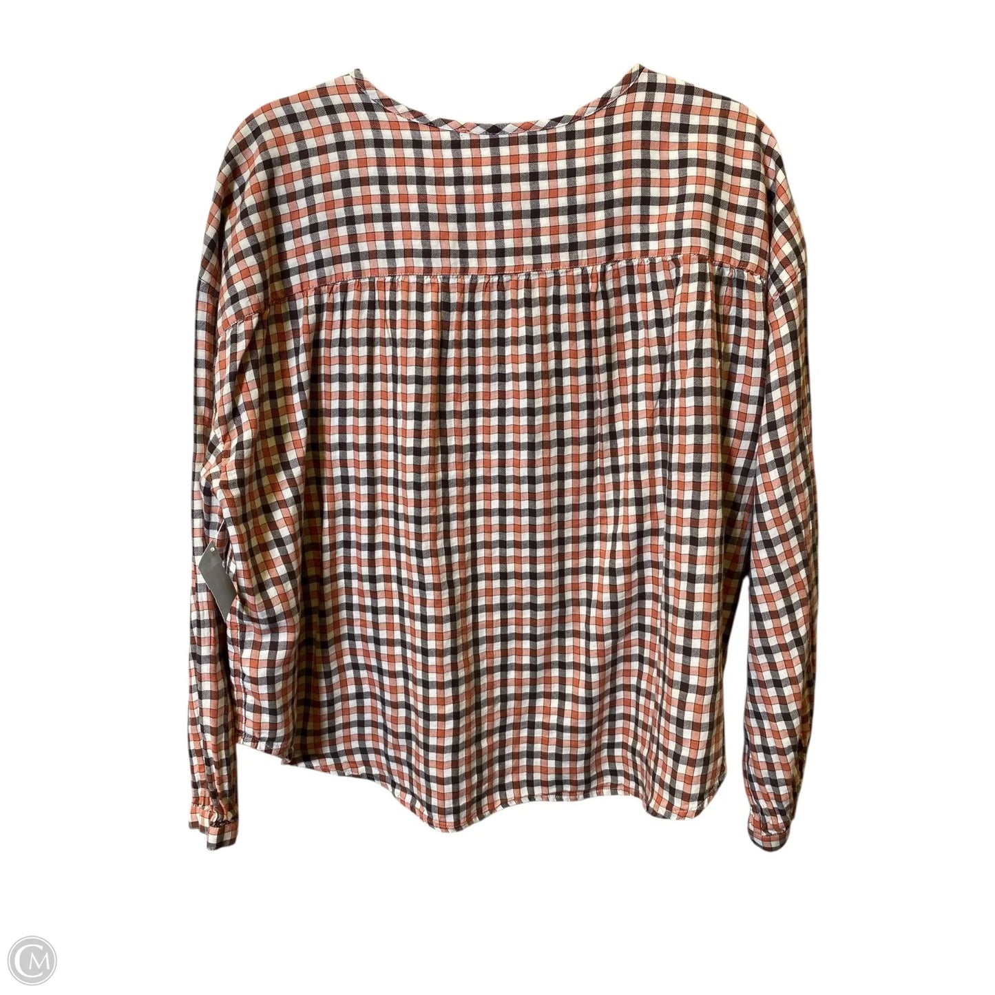 Blouse Long Sleeve By Madewell In Multi-colored, Size: Xl