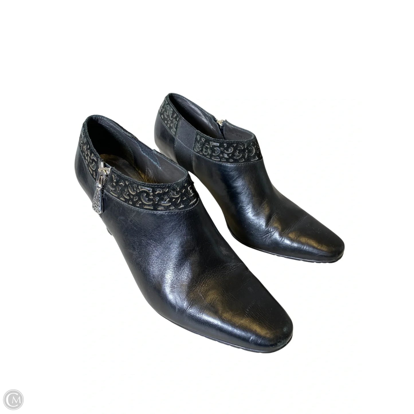 Boots Ankle Heels By Brighton In Black, Size: 8.5