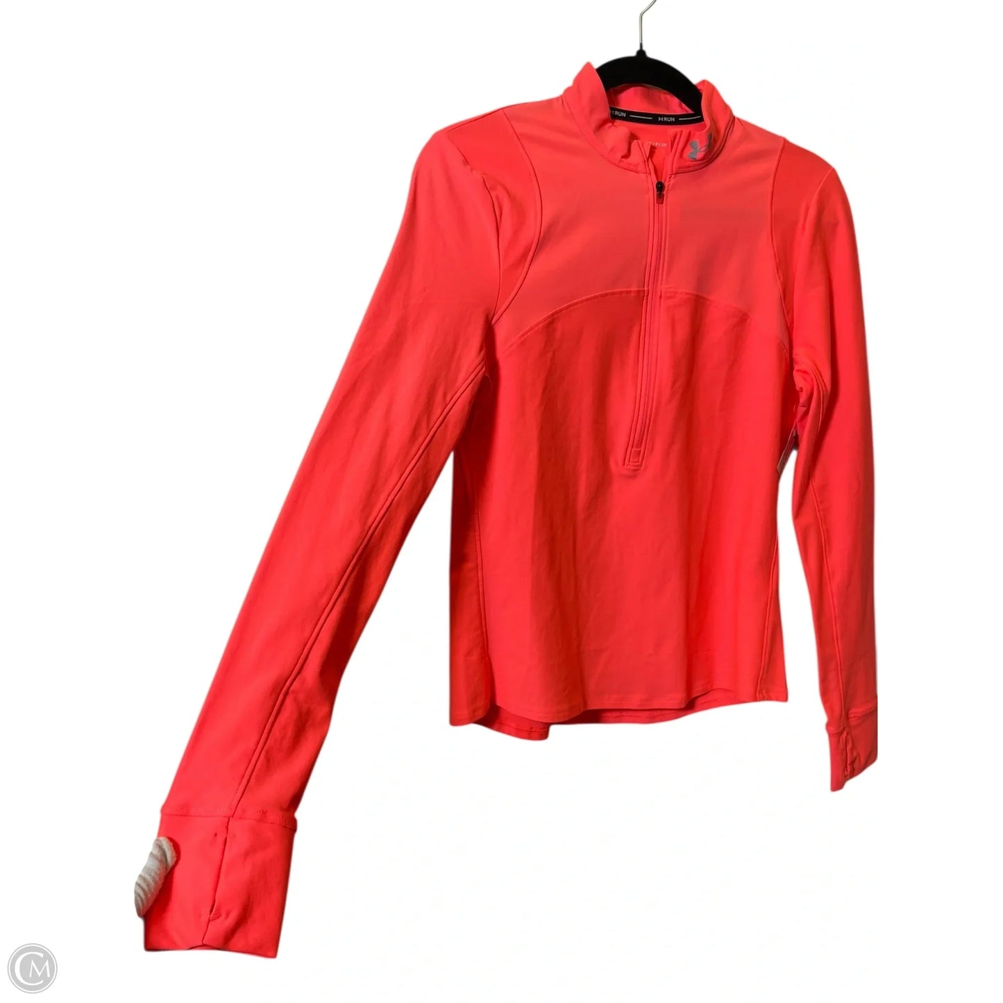 Athletic Top Long Sleeve Crewneck By Under Armour In Pink, Size: S