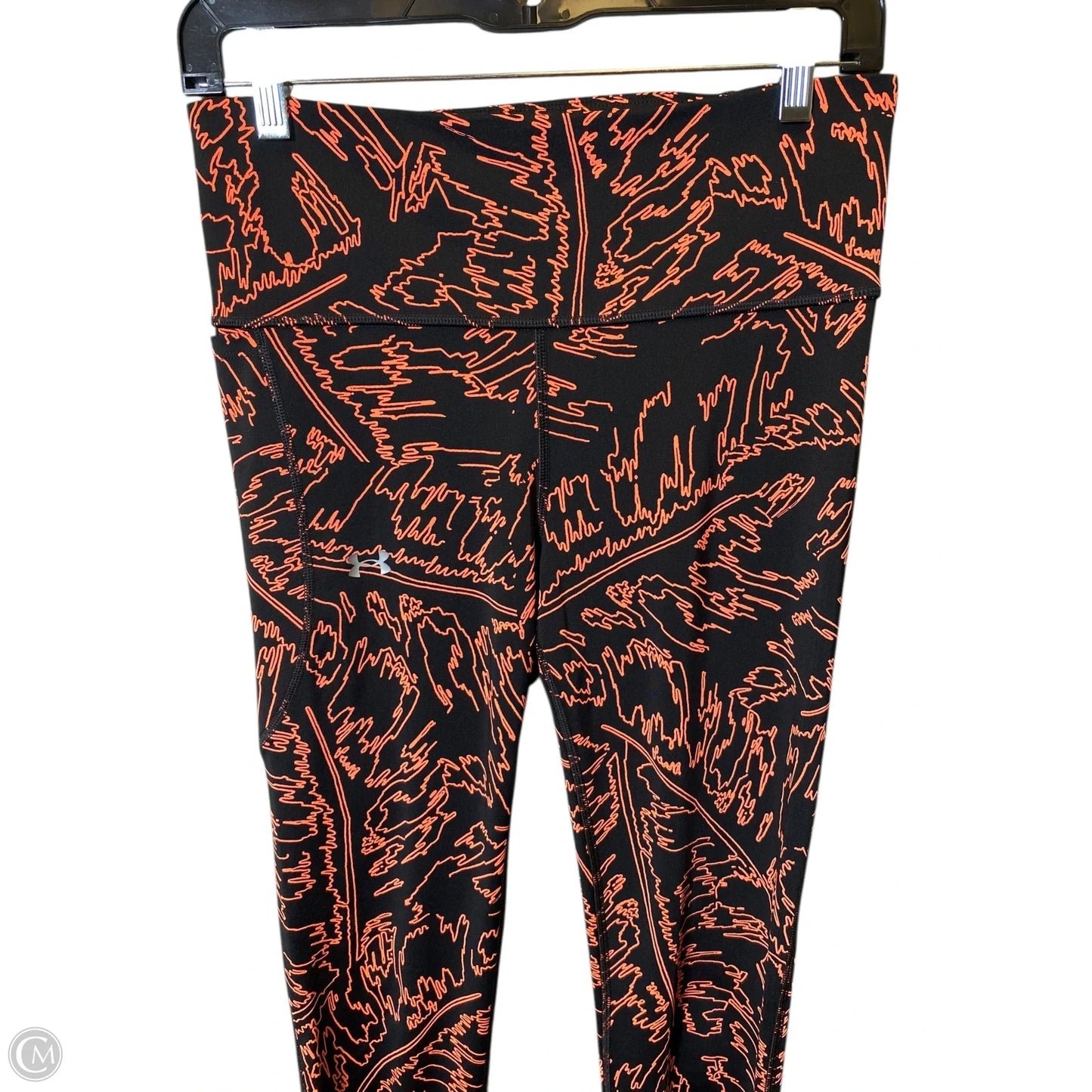 Athletic Leggings By Under Armour In Black & Pink, Size: M