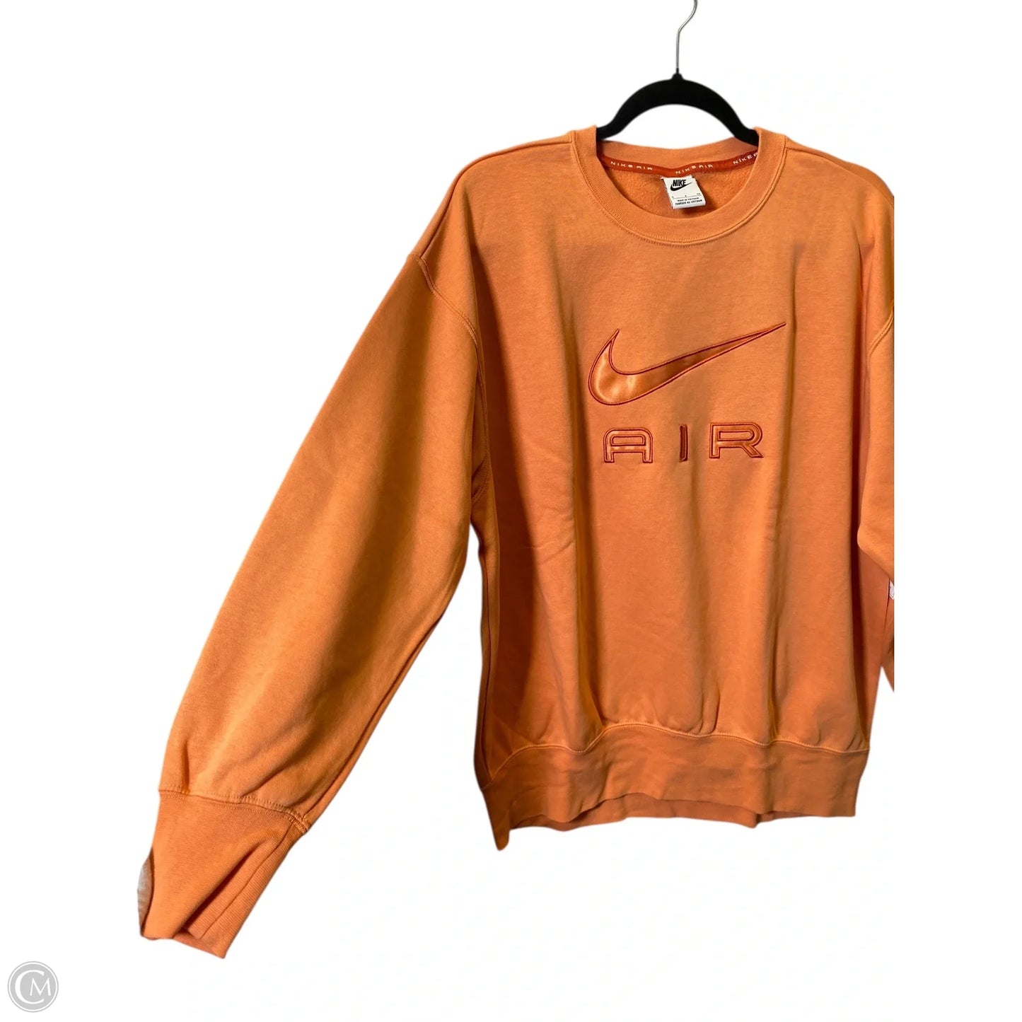 Sweatshirt Crewneck By Nike In Orange, Size: S