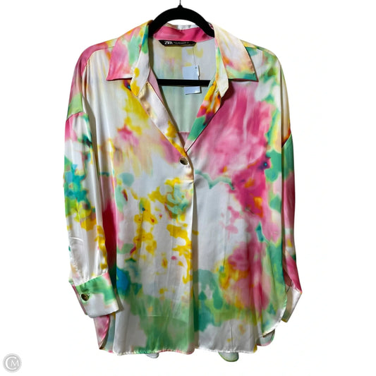 Top Long Sleeve By Zara In Multi-colored, Size: S