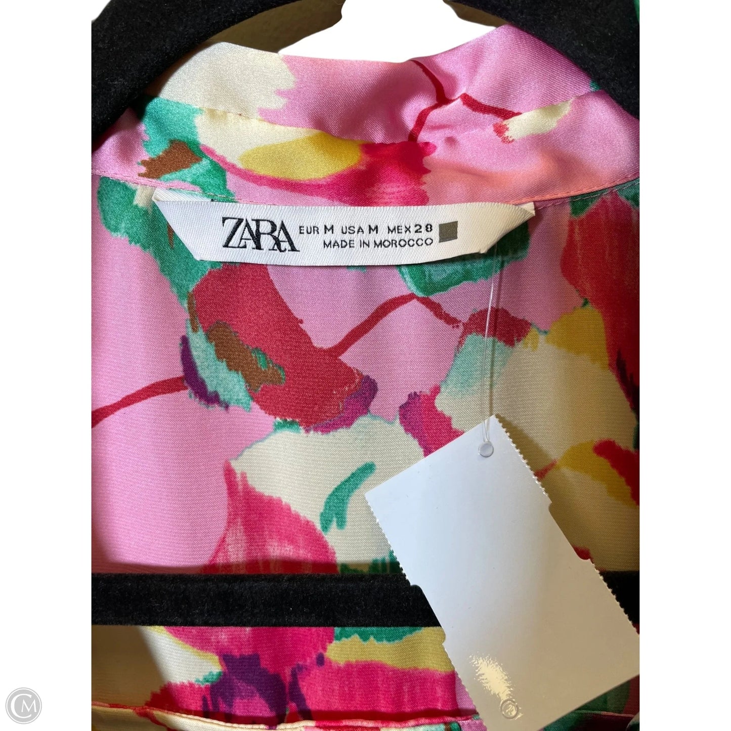 Top Long Sleeve By Zara In Multi-colored, Size: M