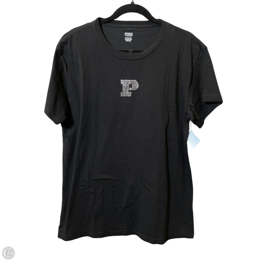 Top Short Sleeve By Pink In Black, Size: S