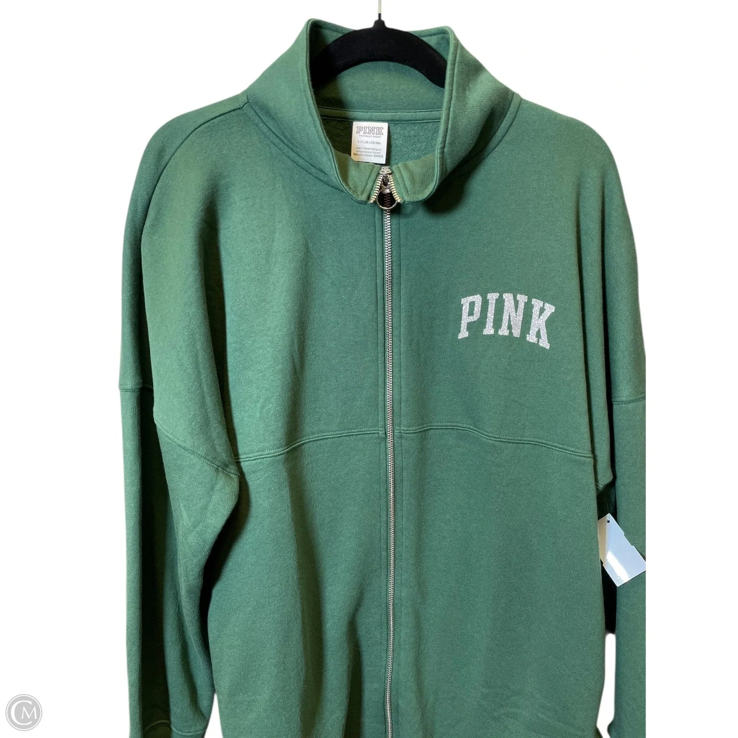 Sweatshirt Crewneck By Pink In Green, Size: S