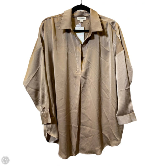 Top Long Sleeve By Ee Some In Beige, Size: S