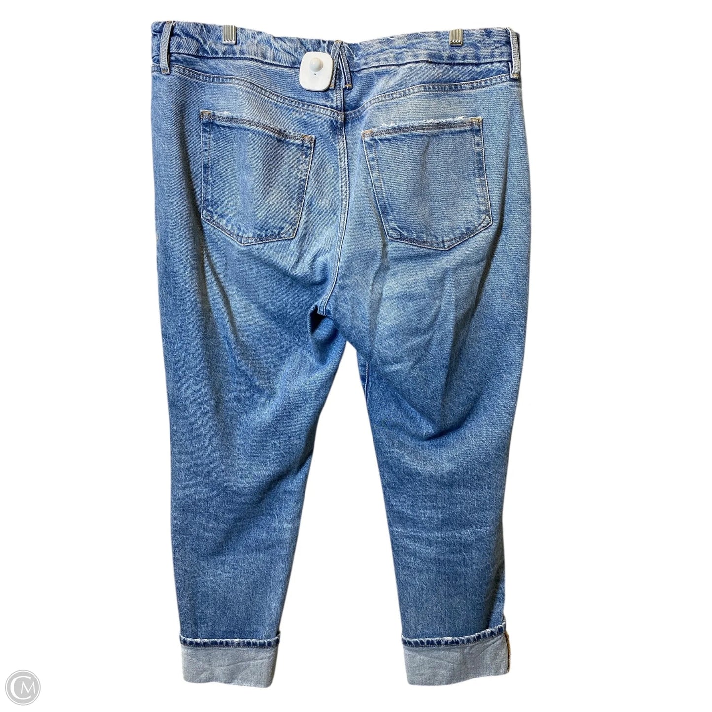 Jeans Straight By Good American In Blue Denim, Size: 14